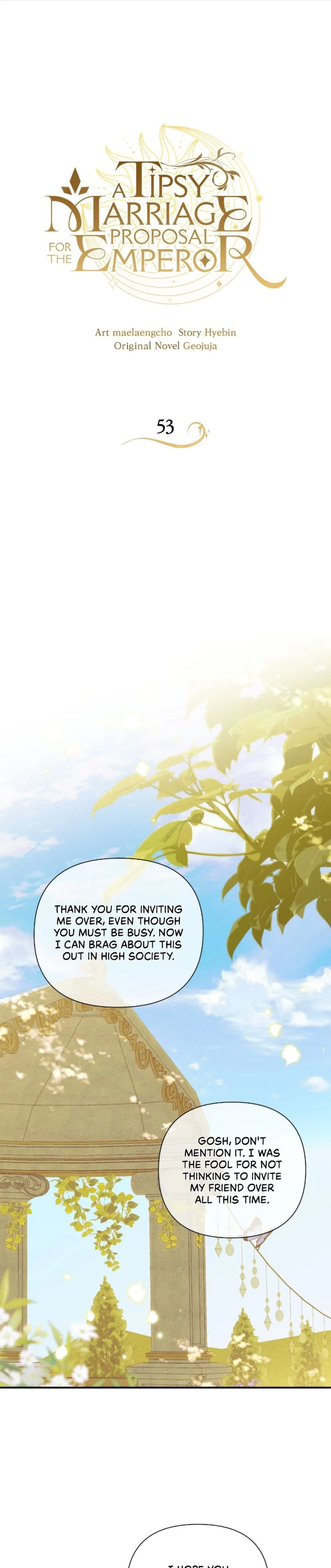 A Tipsy Marriage Proposal for the Emperor Chapter 53 page 0