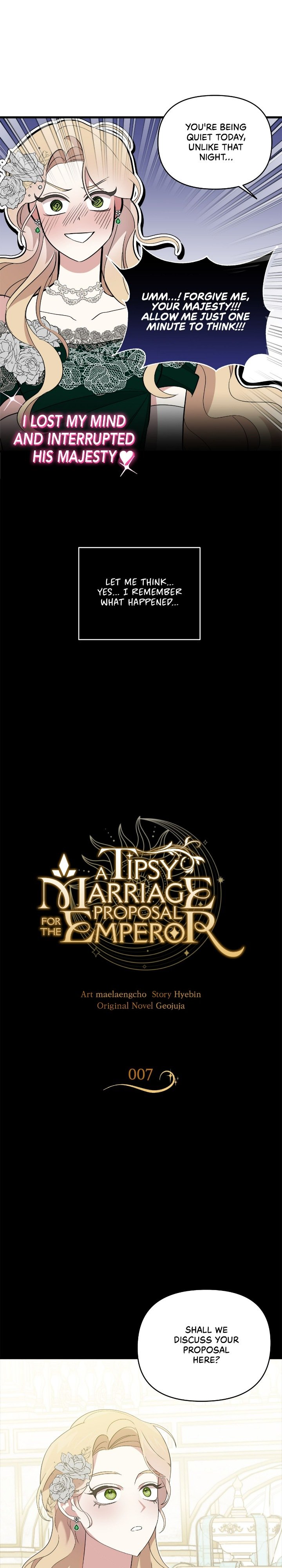A Tipsy Marriage Proposal for the Emperor Chapter 7 page 3
