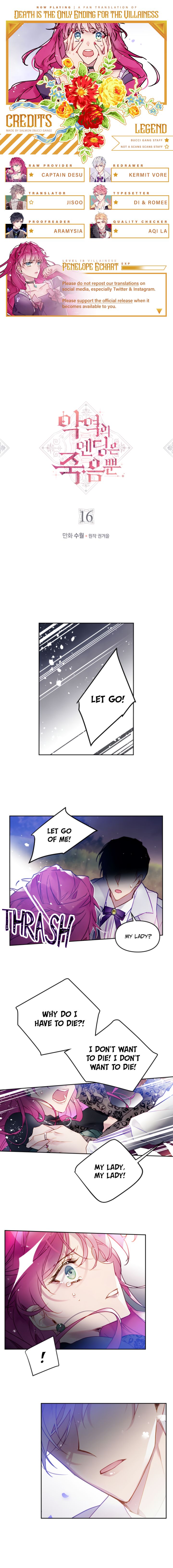 Death Is The Only Ending For The Villainess Chapter 16 page 0