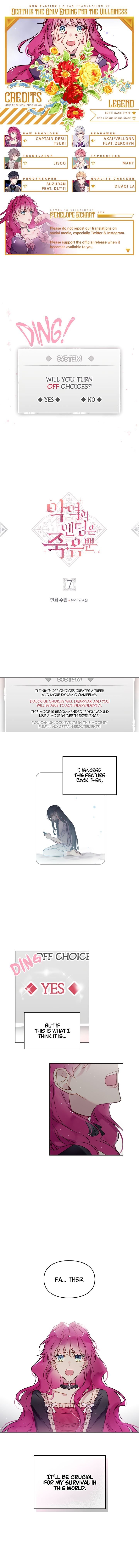 Death Is The Only Ending For The Villainess Chapter 7 page 0