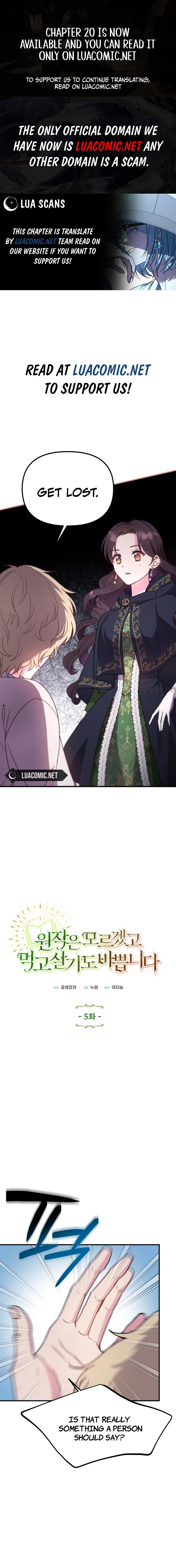 I don’t know the original, I’m too busy trying to make a living Chapter 5 page 0
