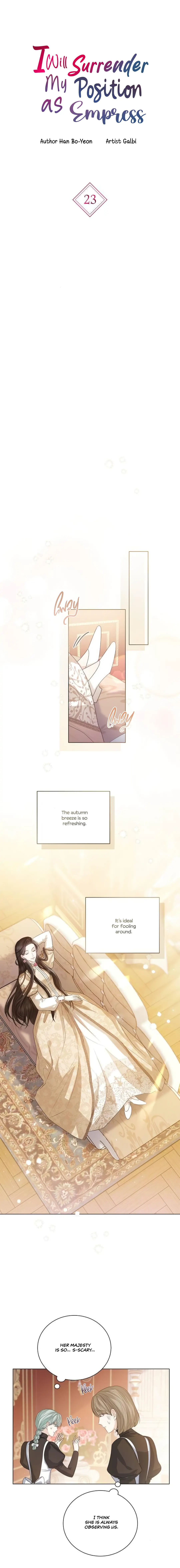 I Will Surrender My Position as the Empress Chapter 23 page 5