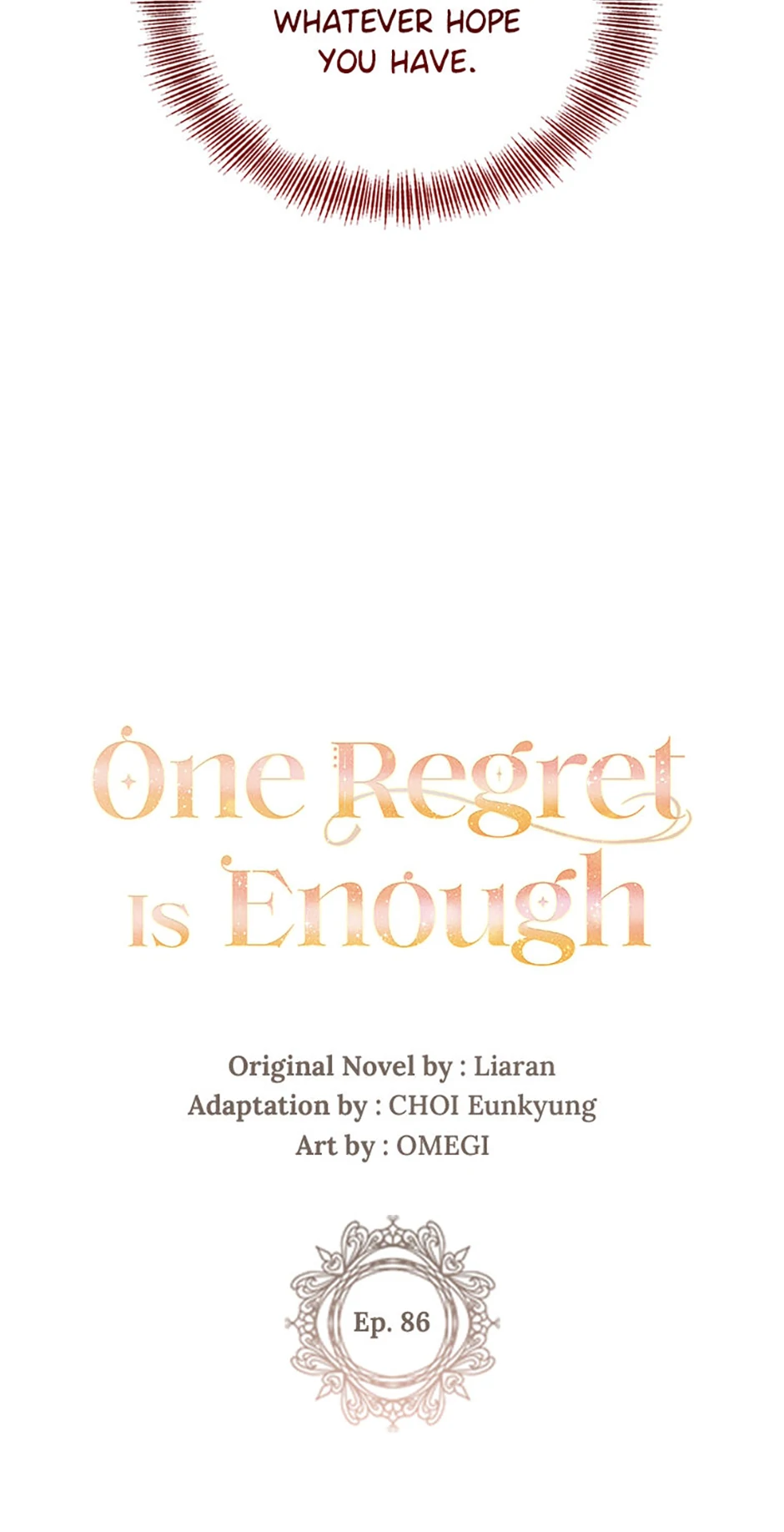 One Regret Is Enough Chapter 86 page 2