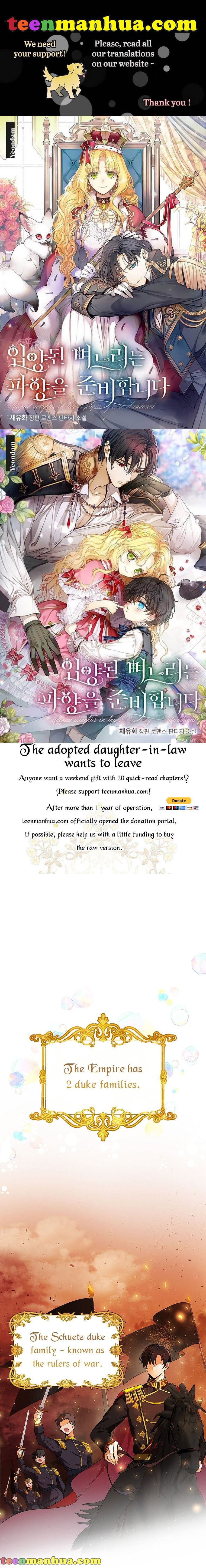 The adopted daughter-in-law wants to leave Chapter 1 page 0
