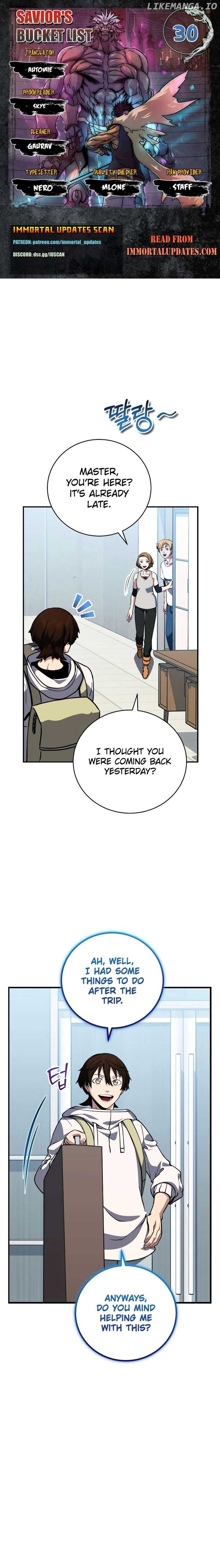 The Savior’s Bucket List Chapter 30 page 0