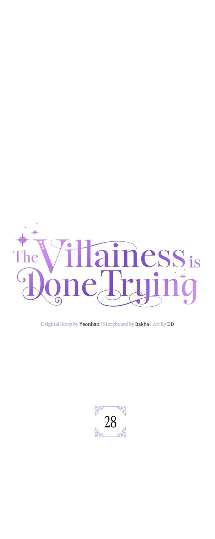 The Villainess is Done Trying Chapter 28 page 0