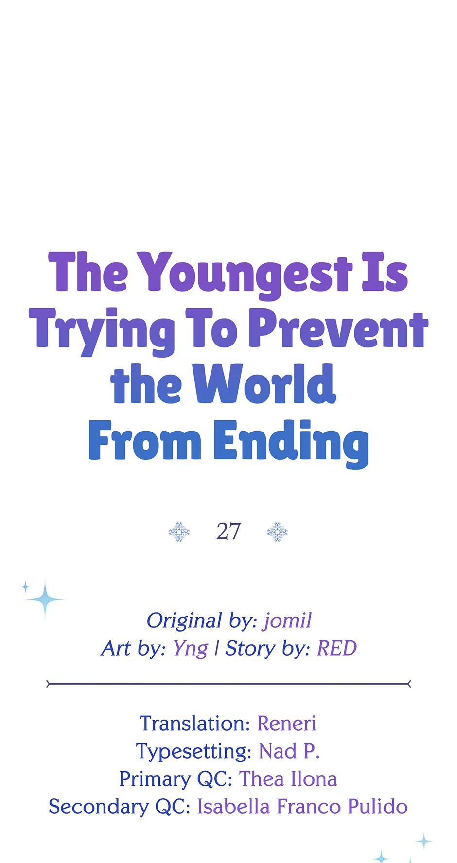 The Youngest Child of the Family Is Preventing the World From Ending Chapter 27 page 31