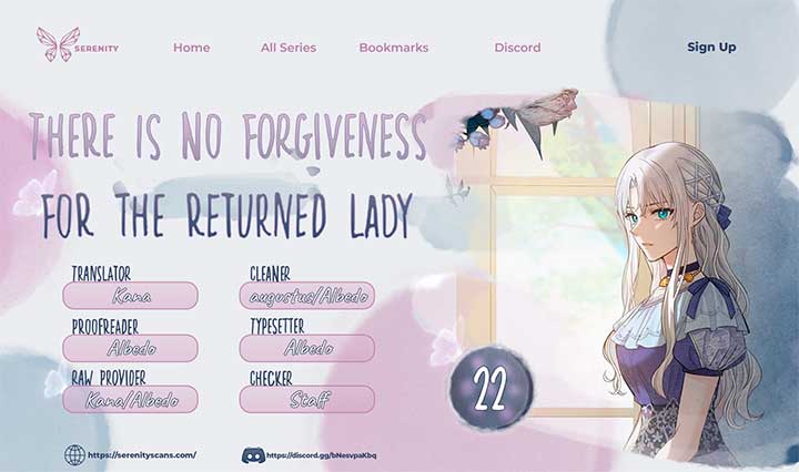 There is no forgiveness from the regressed lady Chapter 22 page 0