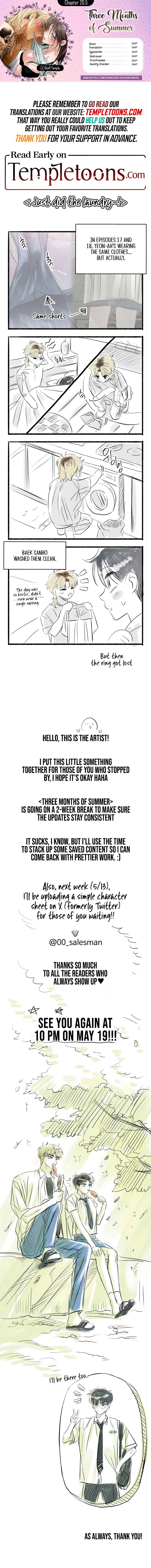 Three Months of Summer Chapter 20.5 page 0