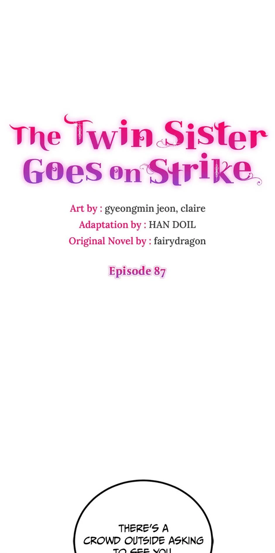 Twin Sister’s Strike Declaration Chapter 87 page 0