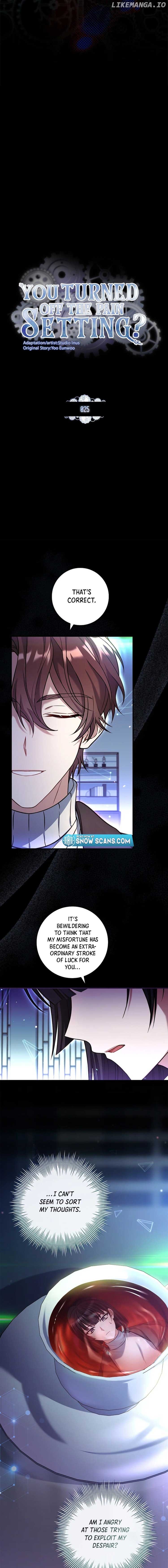 You Turned Off the Pain Setting? Chapter 25 page 1